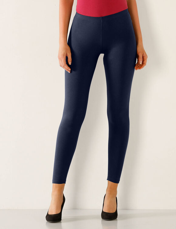 Legging taille élastiquée - lot de 2 (marine / noir) Legging taille élastiquée - lot de 2 (marine / noir)
